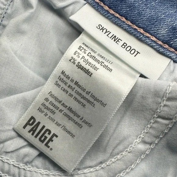 PAIGE Skyline Bootcut Jeans in Satellite Light Blue Sz. 25 / 4 - Picture 10 of 15